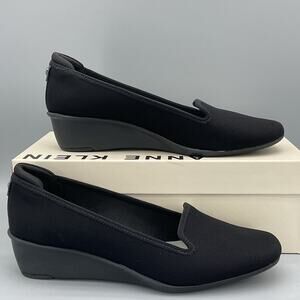 NEW Anne Klein Women’s Winnefred Sport Wedge Pumps Black Size 8M